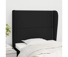 Galvūgalis su auselėmis, juodas, 83x23x118/128cm, audinys