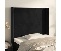 Galvūgalis su auselėmis, juodos, 103x16x118/128cm, aksomas