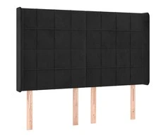 Galvūgalis su auselėmis, juodos, 147x16x118/128cm, aksomas