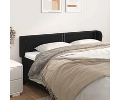 Galvūgalis su auselėmis, juodos, 203x23x78/88cm, dirbtinė oda