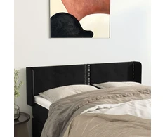 Galvūgalis su auselėmis, juodos spalvos,147x16x78/88cm, aksomas