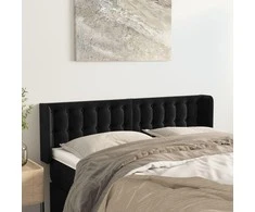 Galvūgalis su auselėmis, juodos spalvos,147x16x78/88cm, aksomas