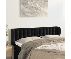 Galvūgalis su auselėmis, juodos spalvos,147x23x78/88cm, aksomas