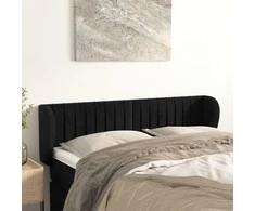 Galvūgalis su auselėmis, juodos spalvos,147x23x78/88cm, aksomas