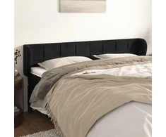 Galvūgalis su auselėmis, juodos spalvos,163x23x78/88cm, aksomas