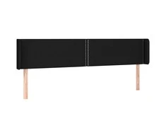 Galvūgalis su auselėmis, juodos spalvos,203x16x78/88cm, audinys