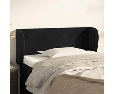 Galvūgalis su auselėmis, juodos spalvos,83x23x78/88 cm, aksomas