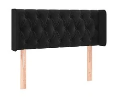 Galvūgalis su auselėmis, juodos spalvos,93x16x78/88cm, aksomas