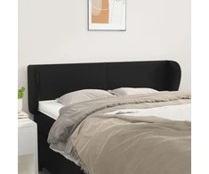 Galvūgalis su auselėmis, juodos,147x23x78/88cm, dirbtinė oda