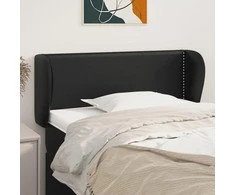 Galvūgalis su auselėmis, juodos,93x23x78/88cm, dirbtinė oda