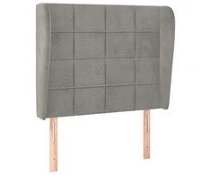 Galvūgalis su auselėmis, pilkas, 83x23x118/128cm, aksomas
