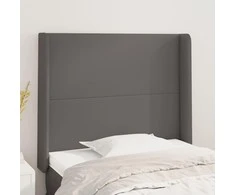 Galvūgalis su auselėmis, pilkos, 83x16x118/128 cm,dirbtinė oda