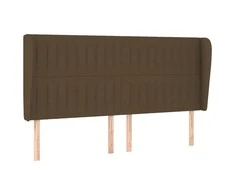 Galvūgalis su auselėmis, rudas, 203x23x118/128cm, audinys