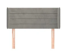 Galvūgalis su auselėmis, šviesiai pilkos,93x16x78/88cm, aksomas
