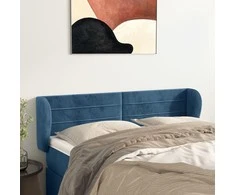 Galvūgalis su auselėmis, tamsiai mėlyna,147x23x78/88cm, aksomas