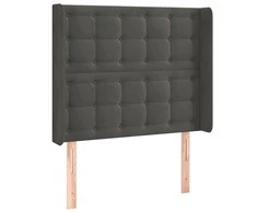 Galvūgalis su auselėmis, tamsiai pilkos,83x16x118/128cm,aksomas