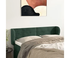 Galvūgalis su auselėmis, tamsiai žalia,147x23x78/88cm, aksomas