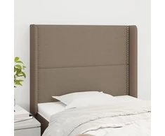 Galvūgalis su auselėmis, taupe, 103x16x118/128cm, audinys