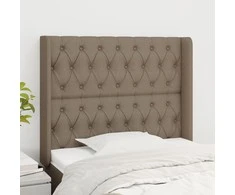 Galvūgalis su auselėmis, taupe, 103x16x118/128cm, audinys