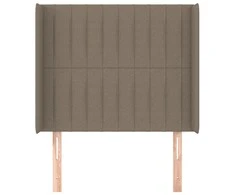 Galvūgalis su auselėmis, taupe, 103x16x118/128cm, audinys