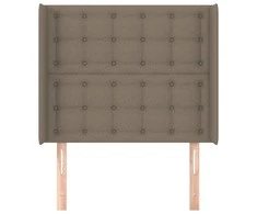 Galvūgalis su auselėmis, taupe, 103x16x118/128cm, audinys