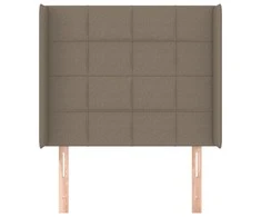 Galvūgalis su auselėmis, taupe, 103x16x118/128cm, audinys