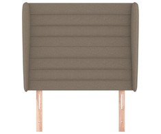 Galvūgalis su auselėmis, taupe, 103x23x118/128cm, audinys