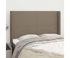 Galvūgalis su auselėmis, taupe, 147x16x118/128cm, audinys