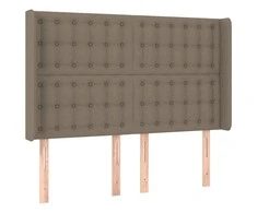 Galvūgalis su auselėmis, taupe, 147x16x118/128cm, audinys