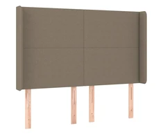 Galvūgalis su auselėmis, taupe, 147x16x118/128cm, audinys