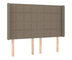 Galvūgalis su auselėmis, taupe, 147x16x118/128cm, audinys