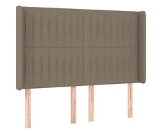 Galvūgalis su auselėmis, taupe, 147x16x118/128cm, audinys