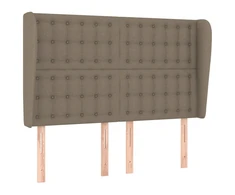 Galvūgalis su auselėmis, taupe, 147x23x118/128cm, audinys