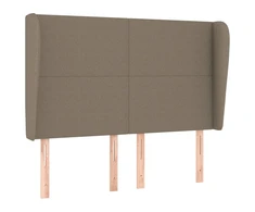 Galvūgalis su auselėmis, taupe, 147x23x118/128cm, audinys