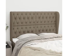 Galvūgalis su auselėmis, taupe, 147x23x118/128cm, audinys
