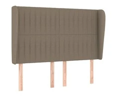 Galvūgalis su auselėmis, taupe, 147x23x118/128cm, audinys