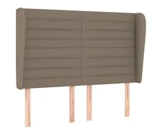Galvūgalis su auselėmis, taupe, 147x23x118/128cm, audinys