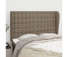 Galvūgalis su auselėmis, taupe, 147x23x118/128cm, audinys