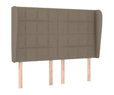 Galvūgalis su auselėmis, taupe, 147x23x118/128cm, audinys