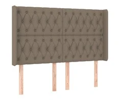 Galvūgalis su auselėmis, taupe, 163x16x118/128cm, audinys