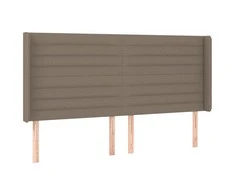 Galvūgalis su auselėmis, taupe, 163x16x118/128cm, audinys