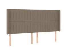 Galvūgalis su auselėmis, taupe, 163x16x118/128cm, audinys