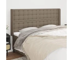 Galvūgalis su auselėmis, taupe, 163x16x118/128cm, audinys
