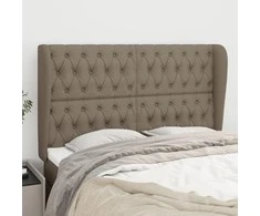 Galvūgalis su auselėmis, taupe, 163x23x118/128cm, audinys