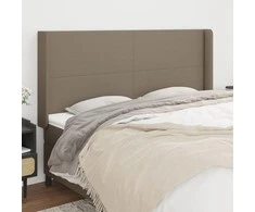 Galvūgalis su auselėmis, taupe, 183x16x118/128cm, audinys