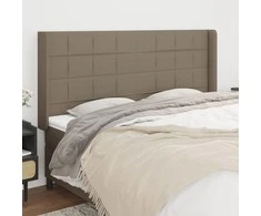 Galvūgalis su auselėmis, taupe, 183x16x118/128cm, audinys