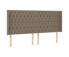 Galvūgalis su auselėmis, taupe, 183x16x118/128cm, audinys
