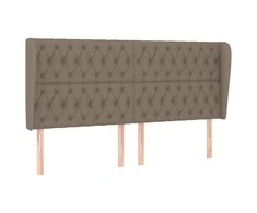 Galvūgalis su auselėmis, taupe, 183x23x118/128cm, audinys