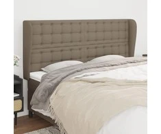 Galvūgalis su auselėmis, taupe, 183x23x118/128cm, audinys