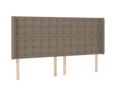 Galvūgalis su auselėmis, taupe, 203x16x118/128cm, audinys